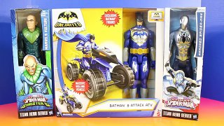 Batman Unlimited Batman & Attack ATV Defends Ultimate Armored Spider-man From Marvels Vulture