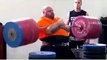 Fat Guy Lifting Heavy Weights With Weird Screaming