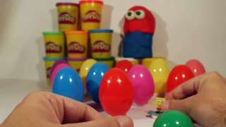 Surprise eggs Dragons SpongeBob Spiderman Toys Play Doh Huevos sorpresa
