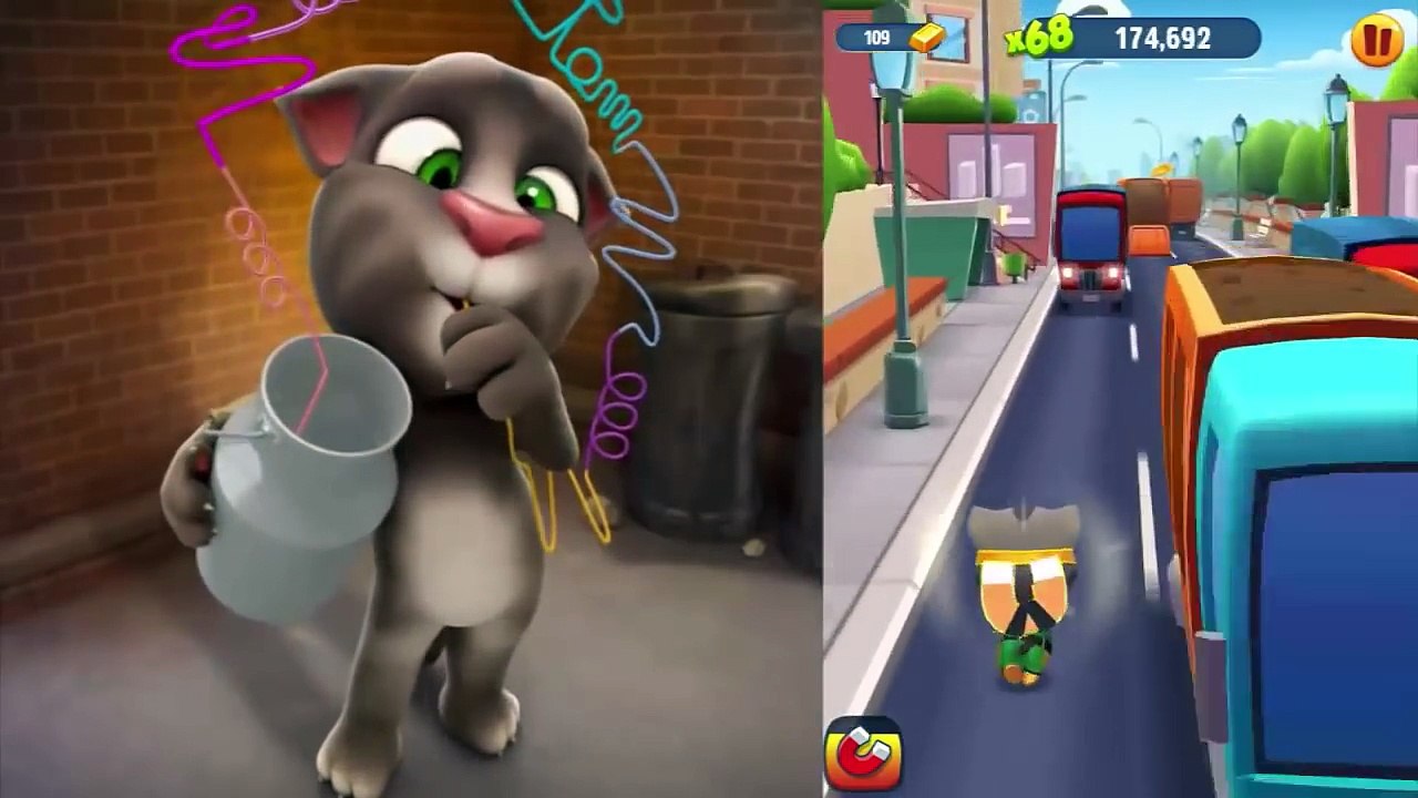 ✿ Talking Tom Gold Run VS Talking Tom And Friends - Android Gameplay 2016