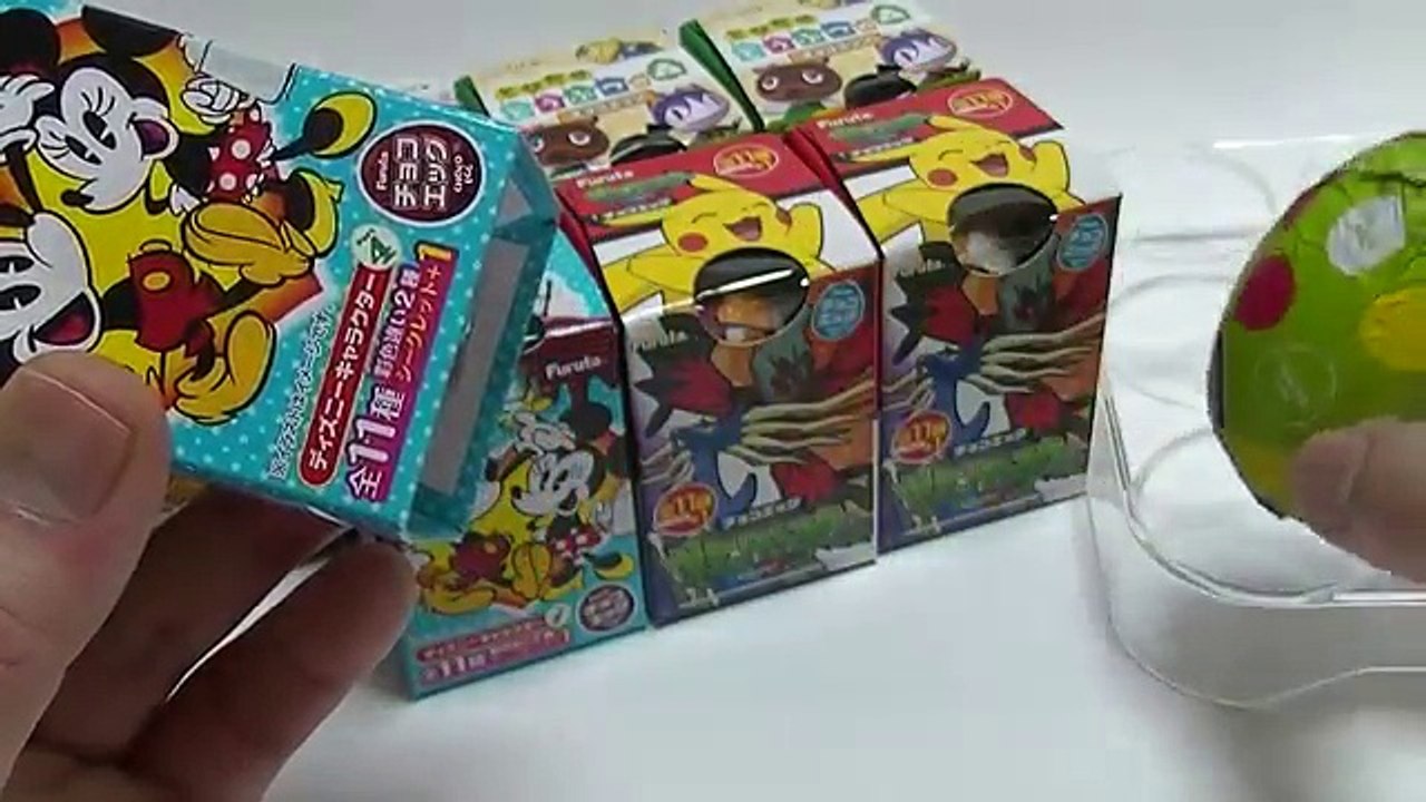 チョコエッグ ディズニー アナと雪の女王 ポケモンXY スーパーマリオ3Dワールド とびだせどうぶつの森 Disney Frozen Pokemon Chocolate surprise eggs