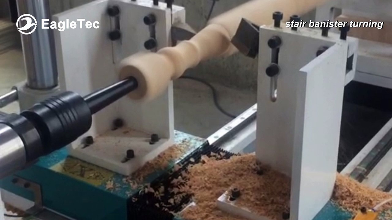 CNC Wood Turning Lathe for Making Banister Spindles Railing Spindles