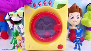 Disney Junior PJ Masks Magic Washing Machine Playdoh Egg Toy Surprises Learn Colors Pretend Play