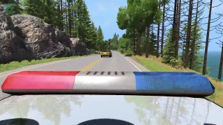 Beamng drive | Police Chase Fails, Crashes, Roadblocks (high speed crashes)