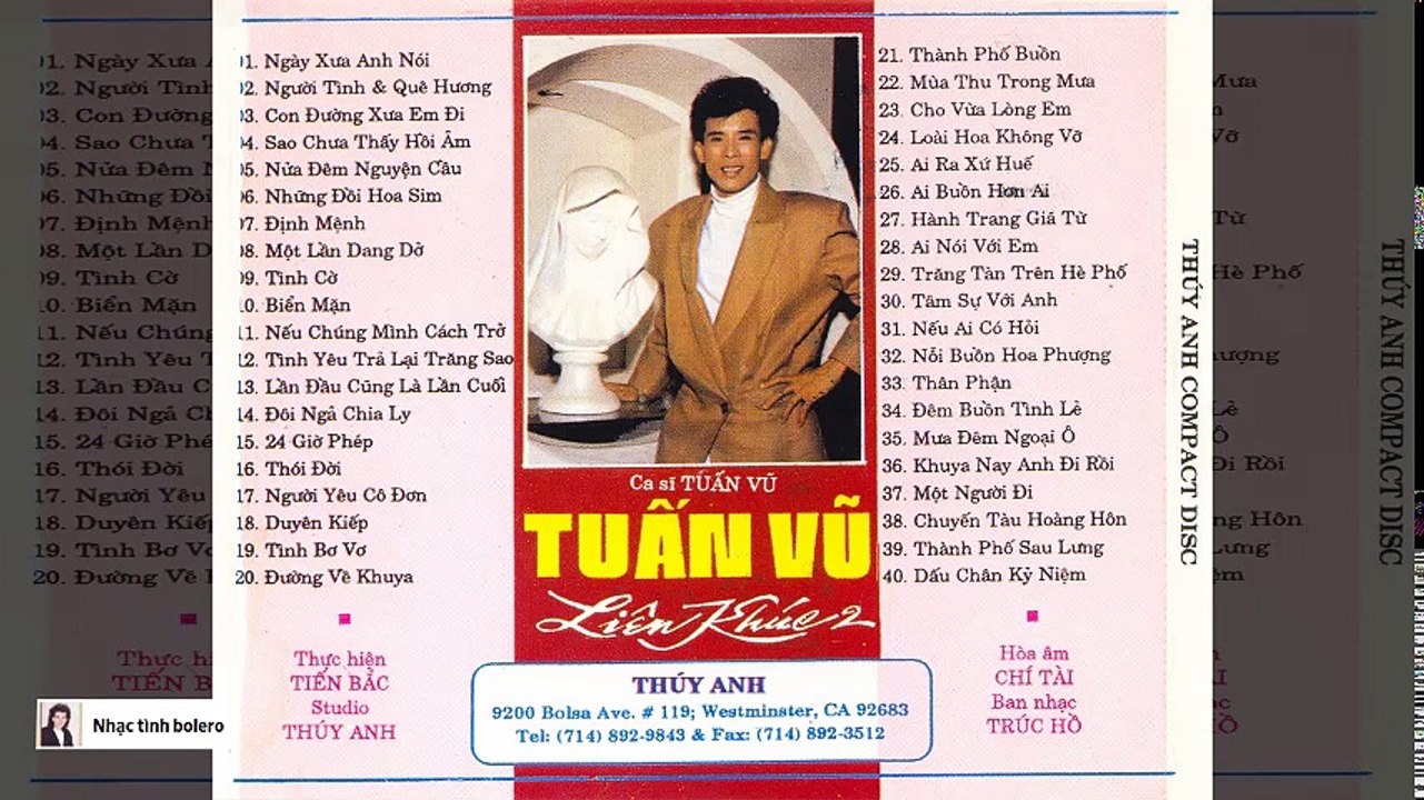 Liên khúc Tuấn Vũ 02 - TUẤN VŨ - nhạc vàng hải ngoại