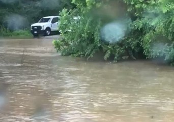 Flood Waters Surround Maryland Train