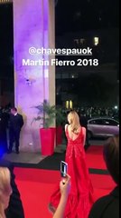 Paula en back conduciendo alfombra roja Martín Fierro 1 - 03 de Junio