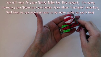 Rainbow Loom Band Charm - DIY Christmas Ornaments LOOMLESS!
