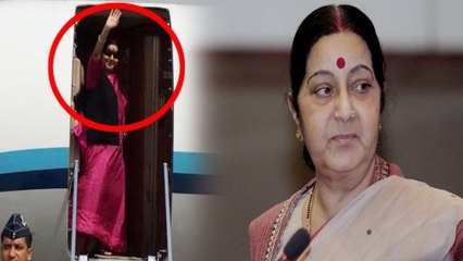 சுஷ்மா ஸ்வராஜின்  விமானம் 14 நிமிடம் மாயமானதால் பதற்றம்- வீடியோ