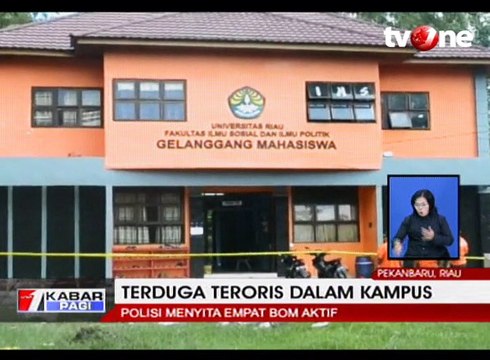 Pasca Penangkapan Teroris, Polisi Sita 4 Bom Aktif di UNRI