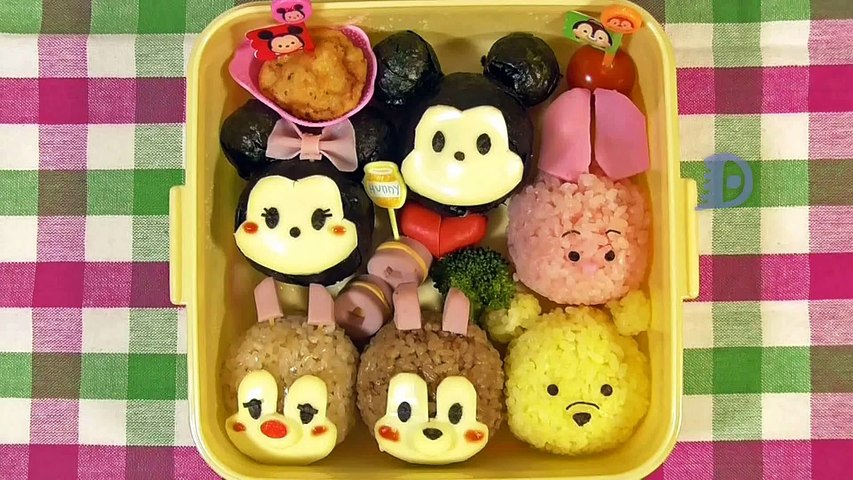 Disney Tsum Tsum Bento Lunch Box Kyaraben ディズニーツムツム弁当 キャラ弁 の作り方 簡単キャラ弁 Video Dailymotion