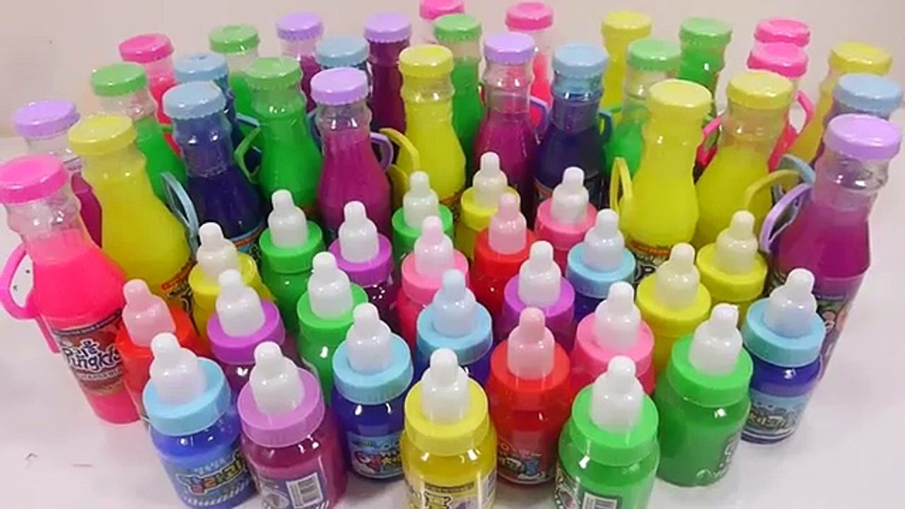 Combine Colors Slime Baby Bottle & Dinking Slime Learn Colors Slime Clay Icecream Jelly DIY