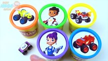Сups Stacking Toys Play Doh Clay Blaze and Monster Machines Colors for Kids