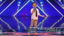 America_s Got Talent 2016 Nathan Bockstahler 6 Year Old Stand-up Comedian Full Audition Clip S11E01 [360p]
