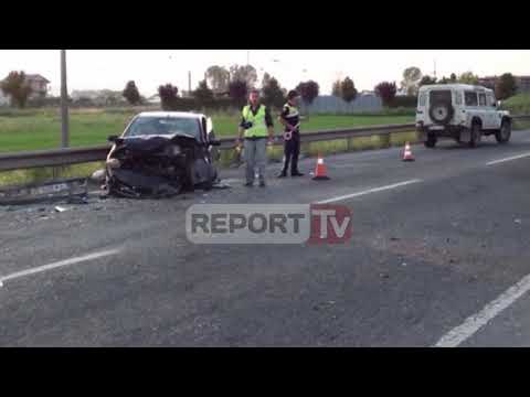 Report TV - Aksident në Fushë-Krujë, përplasen dy mjete, plagosen 4 persona