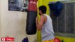 Jeet Kune Do training session on a heavy bag - punches technique in [Hindi - हिन्दी]