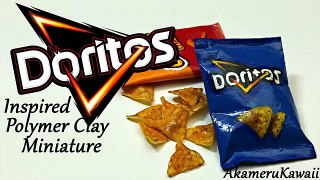 Miniature Doritos inspired Chips & Bag - Polymer Clay Tutorial