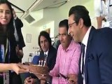 Wasim Akram Celebrates Birthday With Zainab Abbas, Waqar Younis & Ramiz Raja