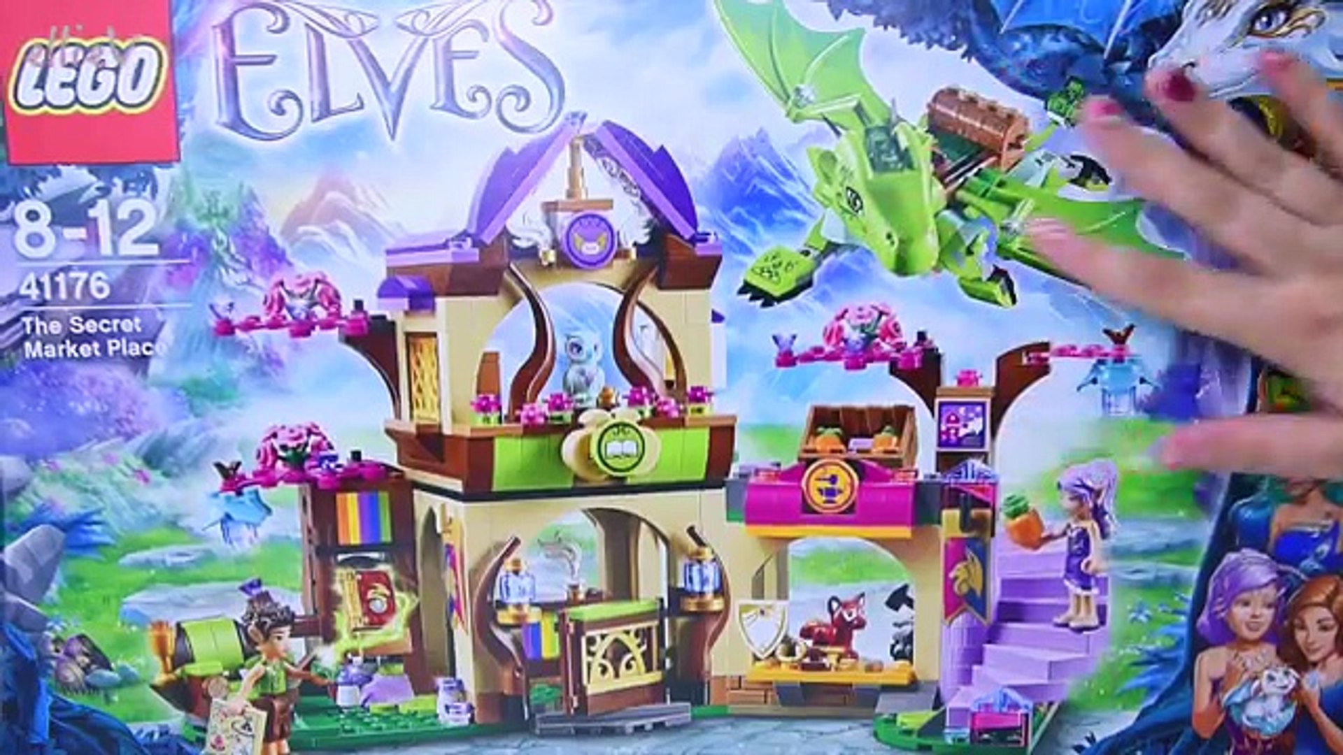 Lego Elves Green Earth Dragon The Secret Market Place Set Build Review -  Kids Toys - video Dailymotion