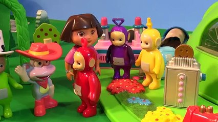 Dora The Explorer Meets The Teletubbies with Cookie Monster Chef