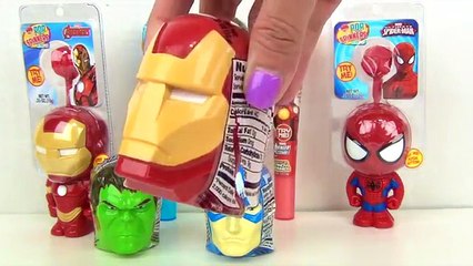 Marvel AVENGERS Candy Dispensers with Lollipop Light Spinner & Spider Iron Man Surprises