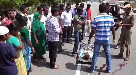 கிருஷ்ணகிரியில் சொகுசு கார் மோதி முதியவர் பலி-வீடியோ