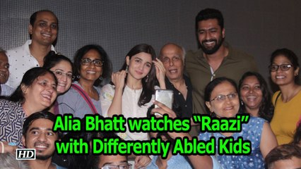 Alia Bhatt watches “Raazi” with Differently Abled Kids