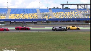 $2.0 Million Pagani Huayra on the TRACK  LOUD REVS + ACCELERATIONS!