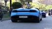 2x 2016 Lamborghini Huracan Spyder in Monaco  Accelerations + Opening Roof + Detailshots