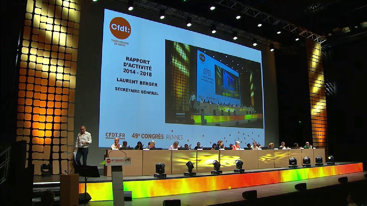 49è Congrès CFDT - Présentation du rapport d'activité par Laurent Berger