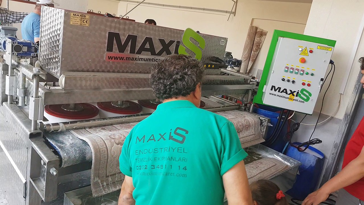 otomatik halı yıkama makinası,halı sıkma makinası maxis