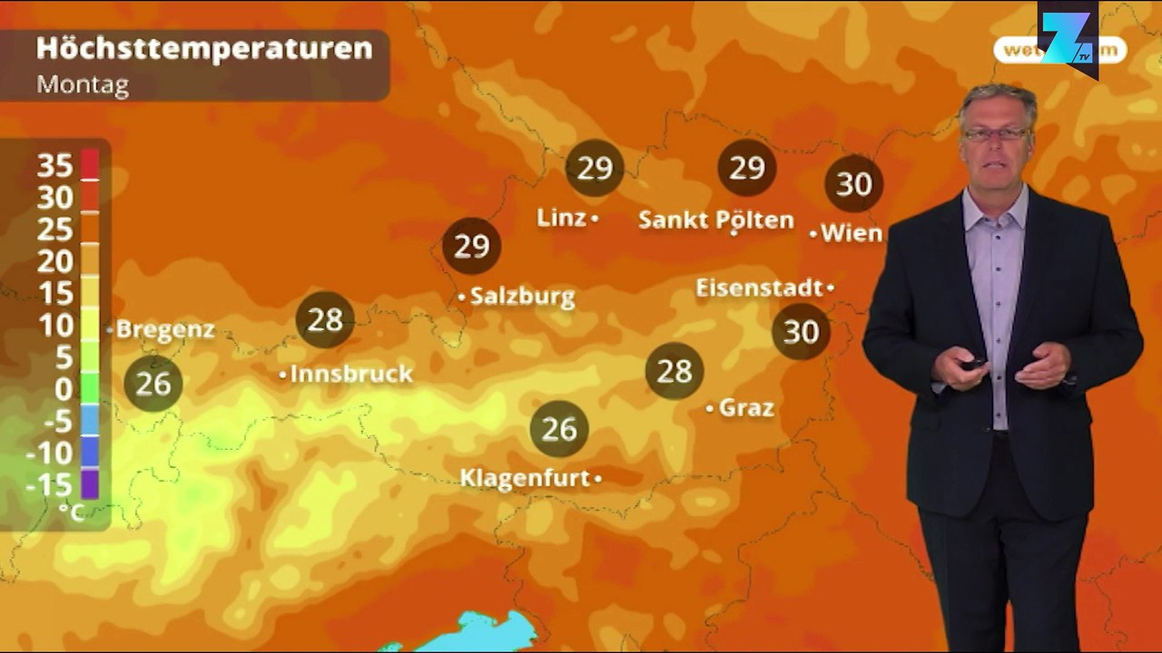 Das Wetter in Österreich am 4. Juni 2018