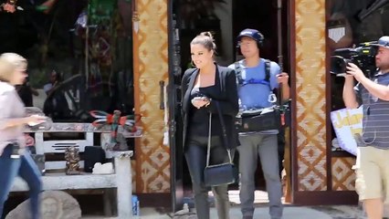Khloe Kardashian Squeezes Into Tight Leather To Film Reality Show [2013]