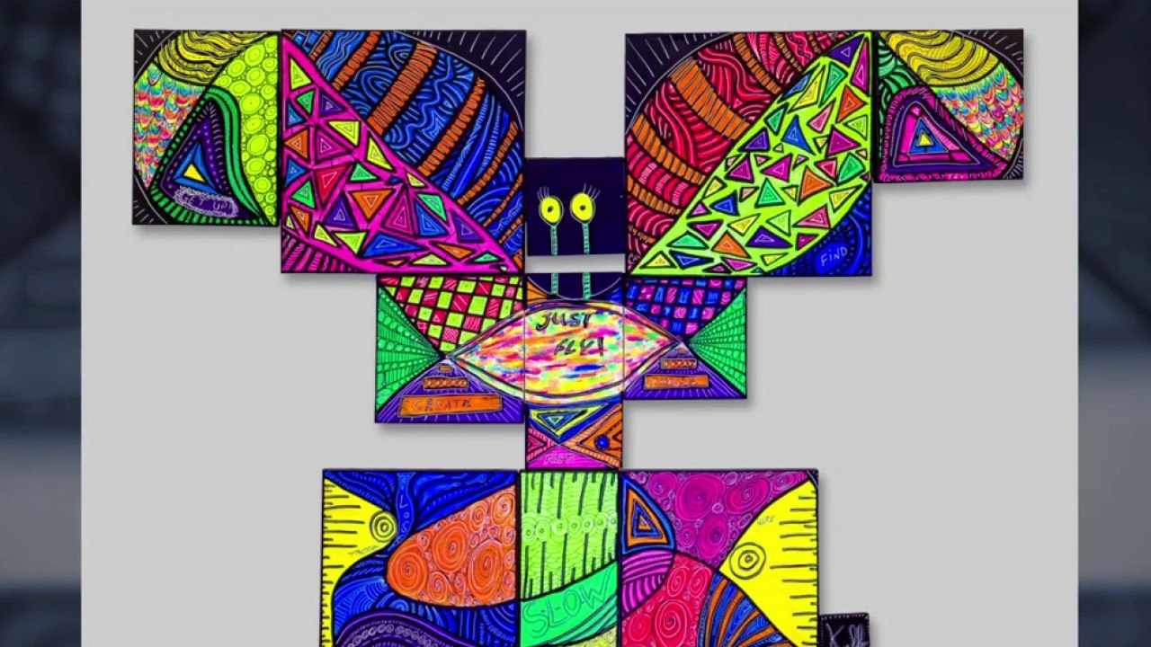 The Amazing 34 Stories High Black Rainbow Installation