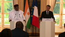 Conférence de presse d'Emmanuel Macron avec Mahamadou Issoufou, Président de la République du Niger