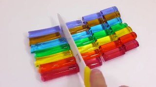 DIY Soft Stick Colors Jelly Pudding Learn Colors Slime Combine Sand