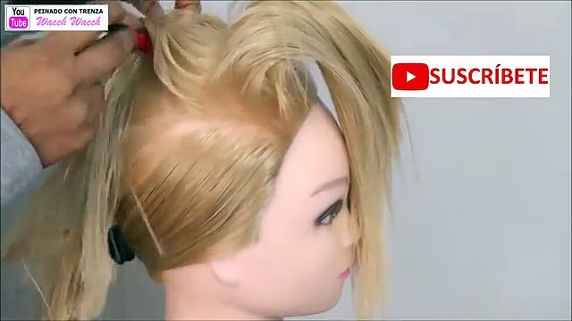 Peinados Faciles y Rapidos para Cabello Corto - Semirecogidos con Trenzas Tupe