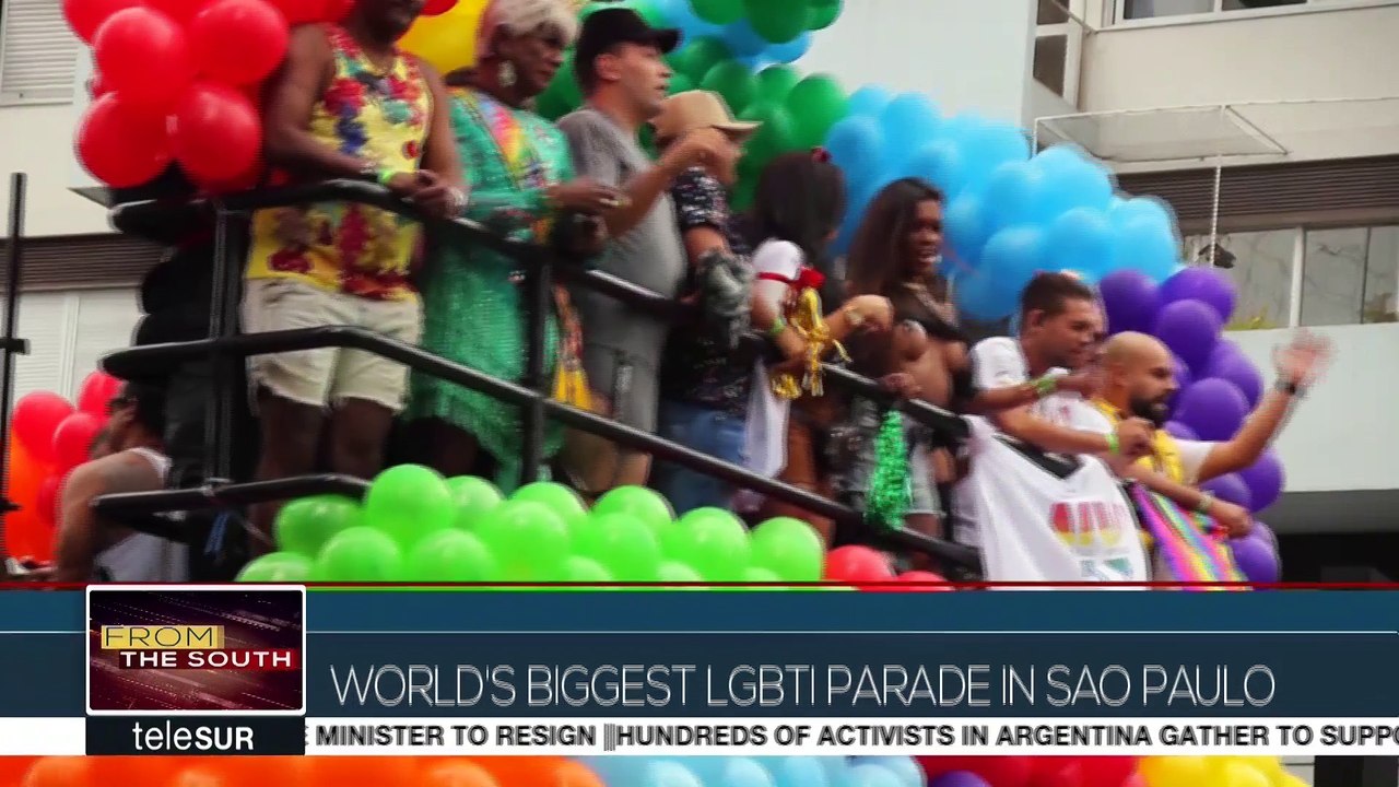 Huge Parade Celebrates Sao Paulo Gay Pride In Brazil