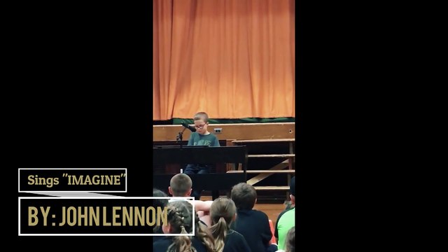 Cet enfant chante avec une voix divine Imagine de John Lennon