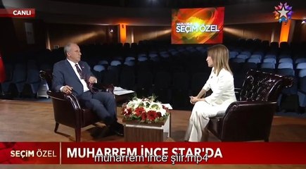 CHP'nin Cumhurbaşkanı Adayı Muharrem İnce, Canlı Yayında Şiir Okudu