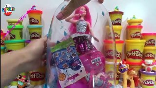 Play doh Oyun hamuru ile Barbie Rock Star ve Sürpriz oyuncaklar