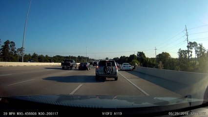 Out of Control Vehicle Crashes into Cars on Shoulder