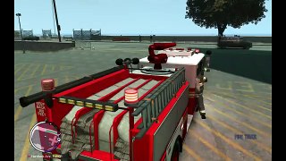 GTA 4 - Fire Truck and Ambulance responding to a Fire with a possible Injury
