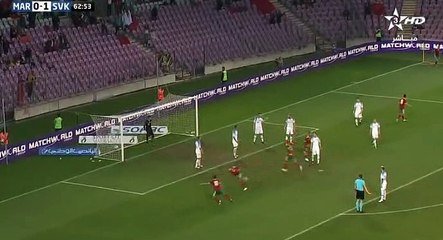 Ayoub El Kaabi  Goal HD -  Morocco	1-1	Slovakia 04.06.2018