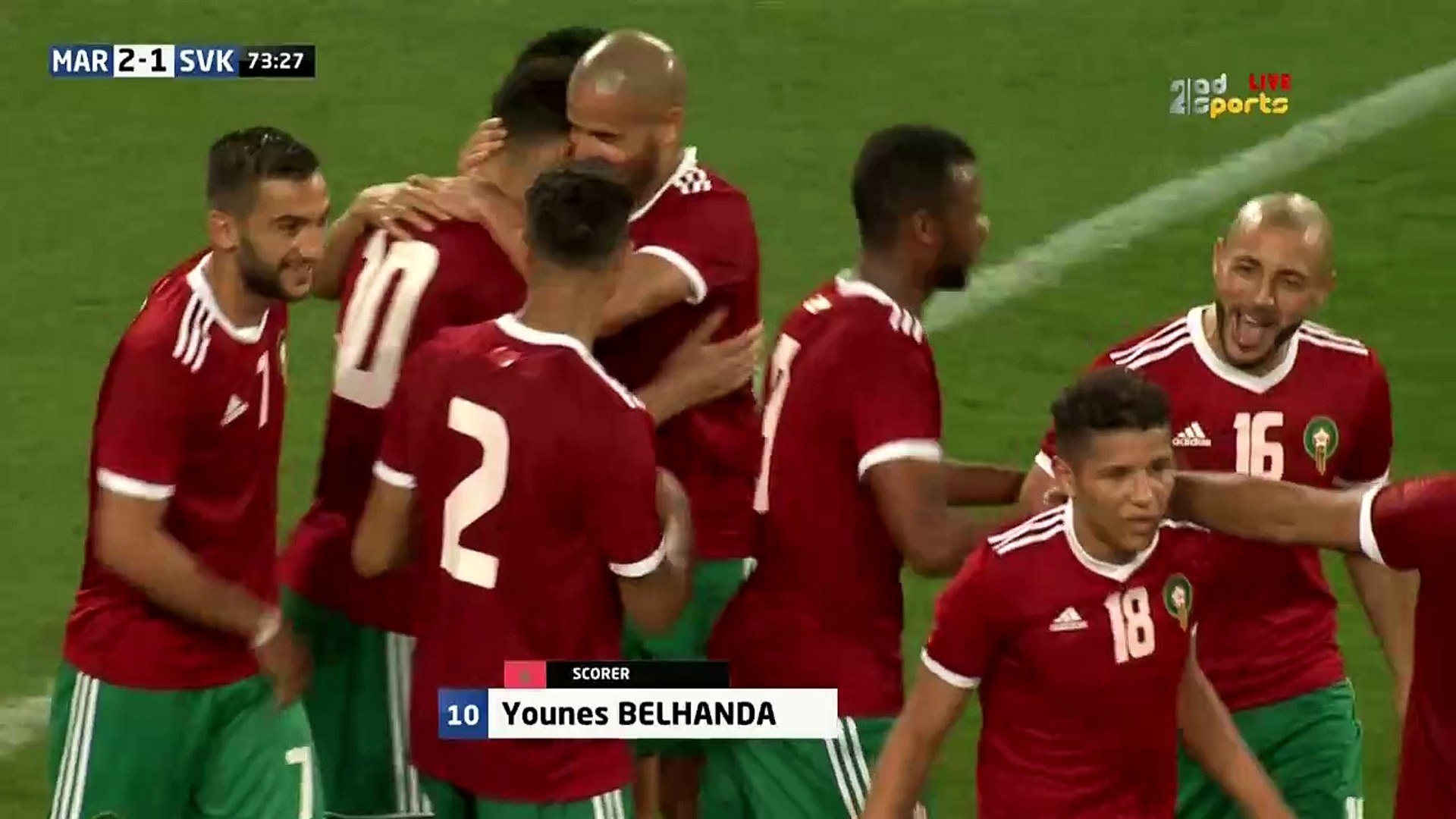 Goal Younes Belhanda Hd Morocco 2 1 Slovakia Video Dailymotion