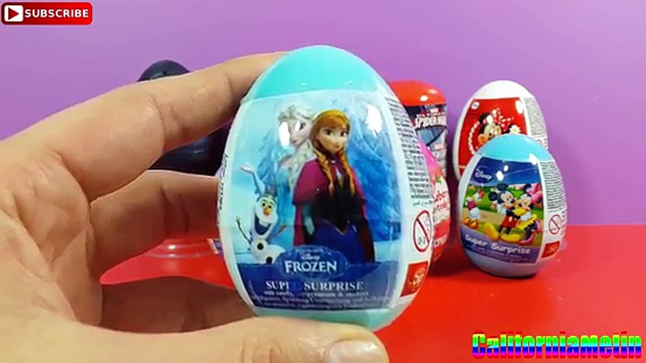 Surprise Eggs SpongeBob Spider-Man Mickey & Min...