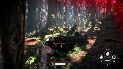 Star Wars Battlefront II, Gameplay Español 4, Buscando los cazas Tie del aeropuerto de Endor