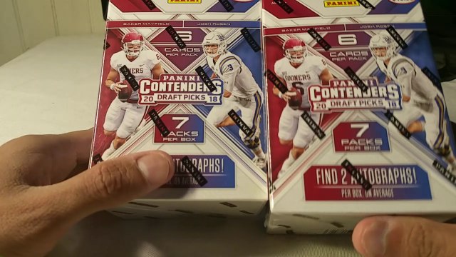 2018 Panini Contenders Draft Picks NFL Football trading cards.