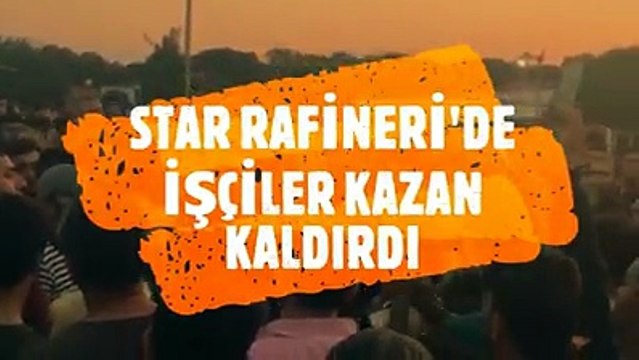 Star rafinerisi işçileri bozuk yemeğe isyan etti