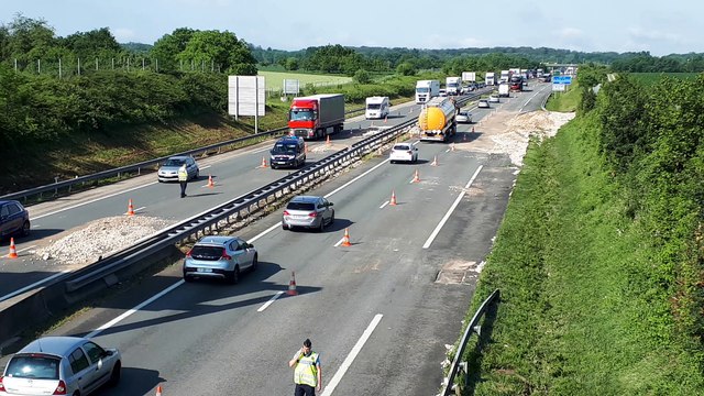 L'A36 après les orages